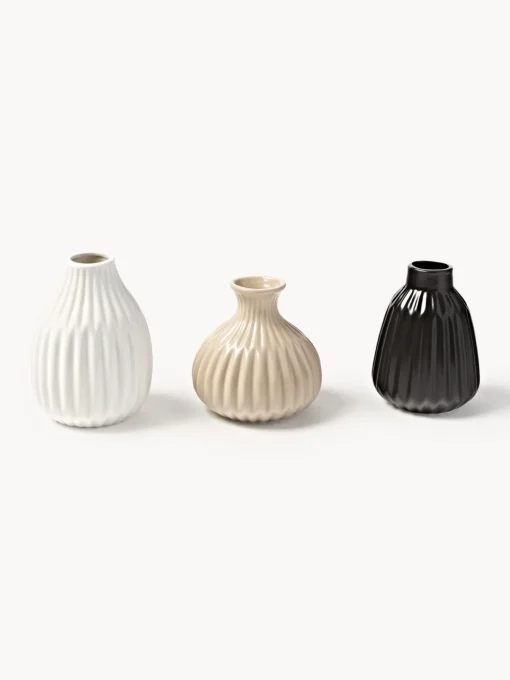 Jarrones|Jarrones>Westwing Collection Jarrones de porcelana Palo, 3 uds.