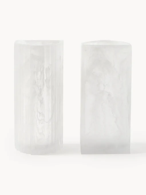Jarrones|Decoración>Westwing Collection Jarrones Jabu, 2 uds. Blanco