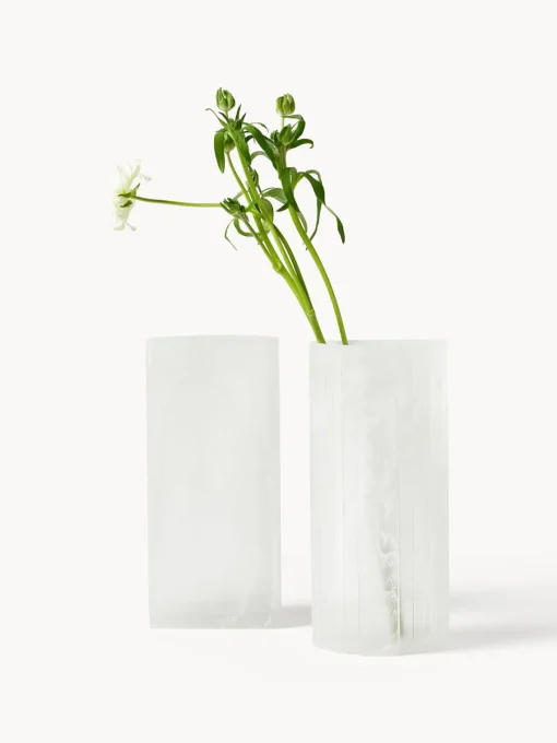 Jarrones|Decoración>Westwing Collection Jarrones Jabu, 2 uds. Blanco