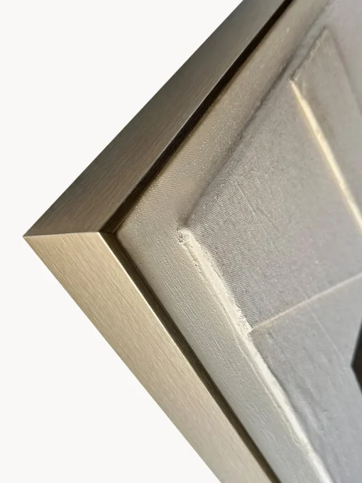Online Lienzo pintado a mano con marco Brown Shapes Lienzos|Jarrones