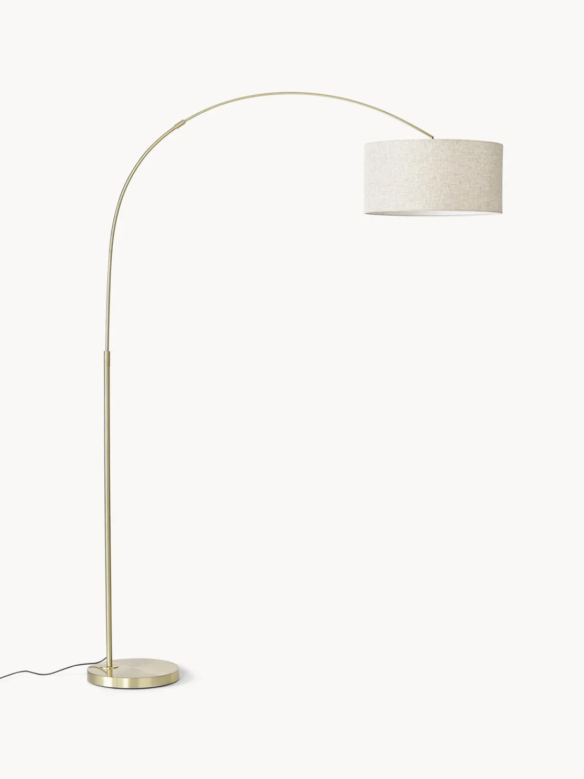 Lámparas De Pie|Lámparas De Techo>Westwing Collection Lámpara arco grande Niels Beige claro, dorado