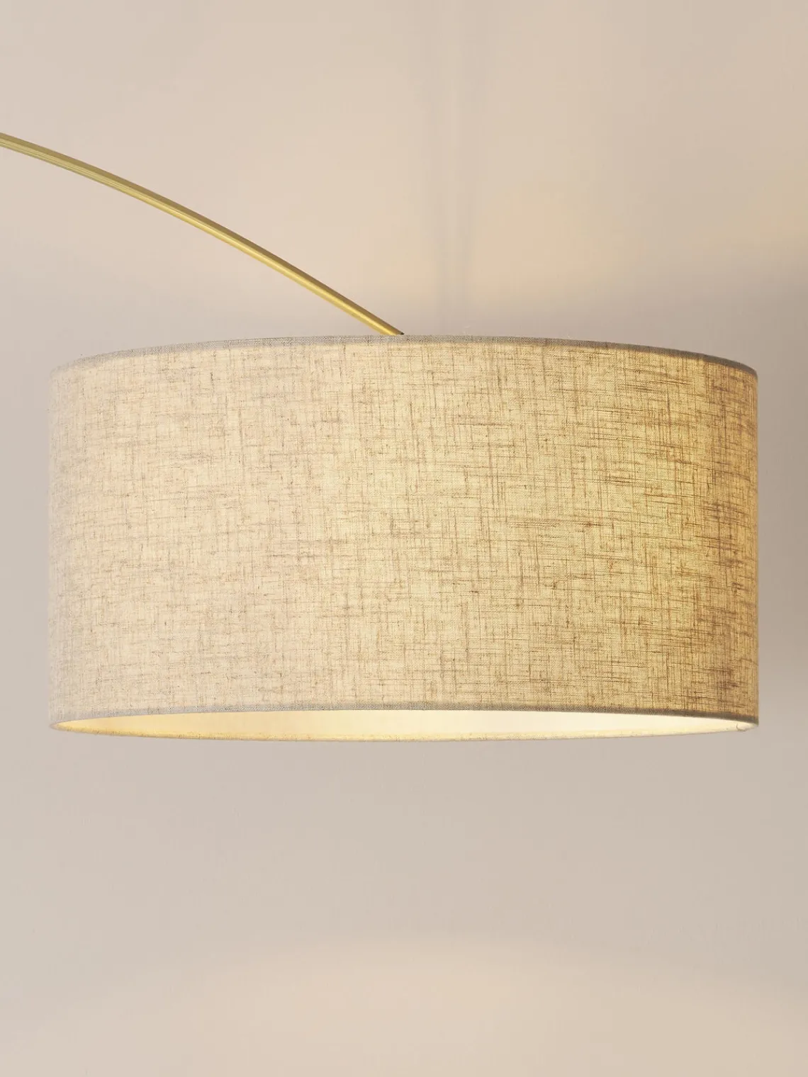 Lámparas De Pie|Lámparas De Techo>Westwing Collection Lámpara arco grande Niels Beige claro, dorado