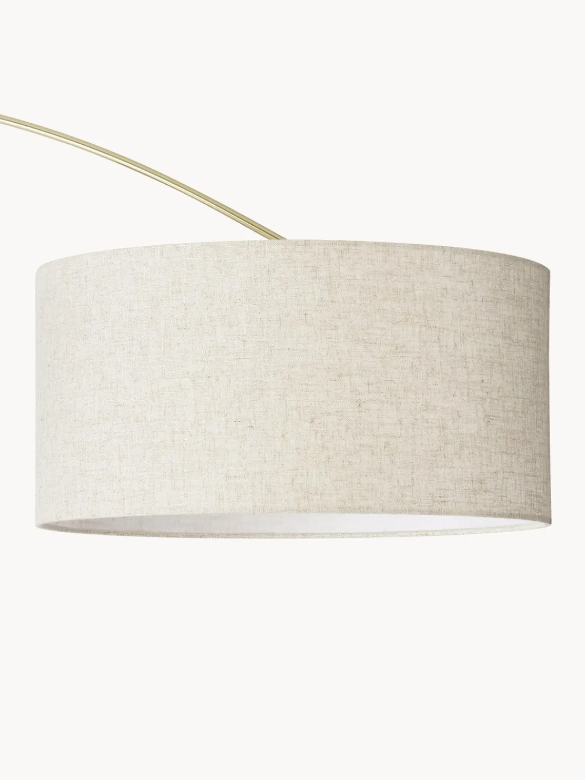 Lámparas De Pie|Lámparas De Techo>Westwing Collection Lámpara arco grande Niels Beige claro, dorado