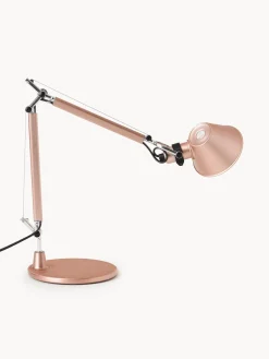 Lámparas De Escritorio|Lámparas De Mesa></noscript>Artemide Lámpara de escritorio ajustable Tolomeo Micro Rosa con acabado metálico mate