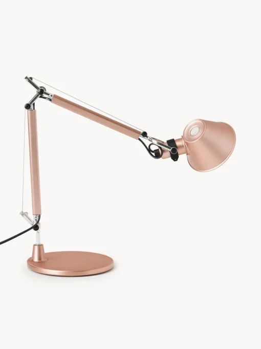 Lámparas De Escritorio|Lámparas De Mesa>Artemide Lámpara de escritorio ajustable Tolomeo Micro Rosa con acabado metálico mate