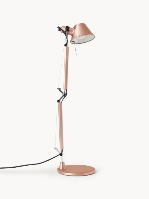 Lámparas De Escritorio|Lámparas De Mesa>Artemide Lámpara de escritorio ajustable Tolomeo Micro Rosa con acabado metálico mate