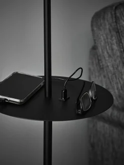 Best Lámpara de lectura con estante y estación de carga Linear Lámparas De Pie|Lámparas De Techo