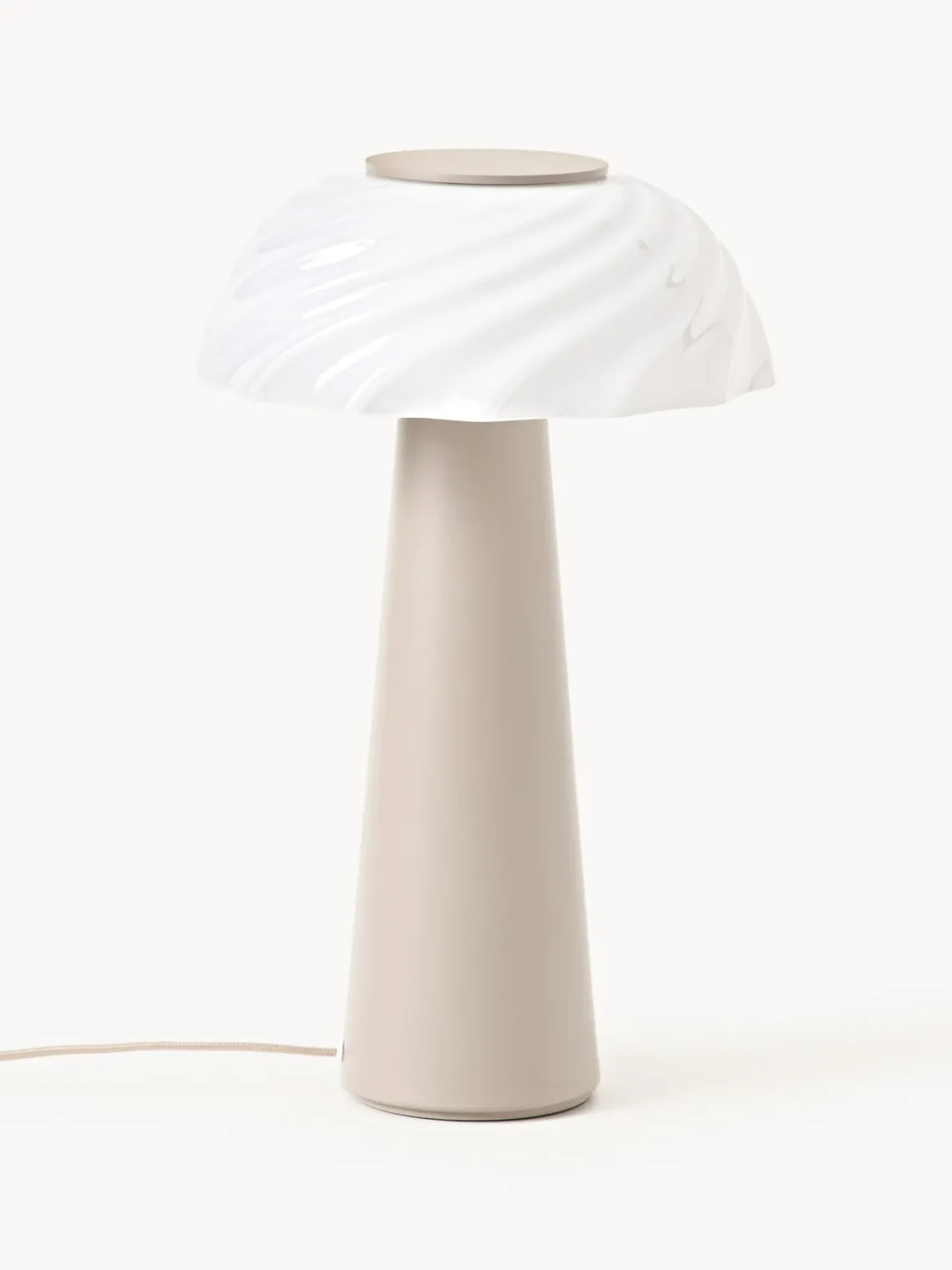 Lámparas De Mesa|Lámparas De Techo>Westwing Collection Lámpara de mesa Anya Blanco, beige claro