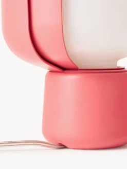 Lámparas De Mesa|Lámparas De Techo></noscript>FontanaArte Lámpara de mesa artesanal pequeña Blom Blanco, rojo coral