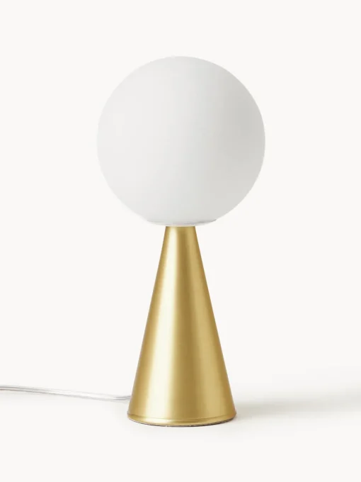 Lámparas De Mesa|Lámparas De Techo>FontanaArte Lámpara de mesa artesanal pequeña Bilia Mini Blanco, latón