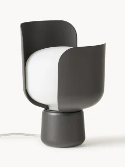 Lámparas De Mesa|Lámparas De Techo></noscript>FontanaArte Lámpara de mesa artesanal pequeña Blom Blanco, gris antracita