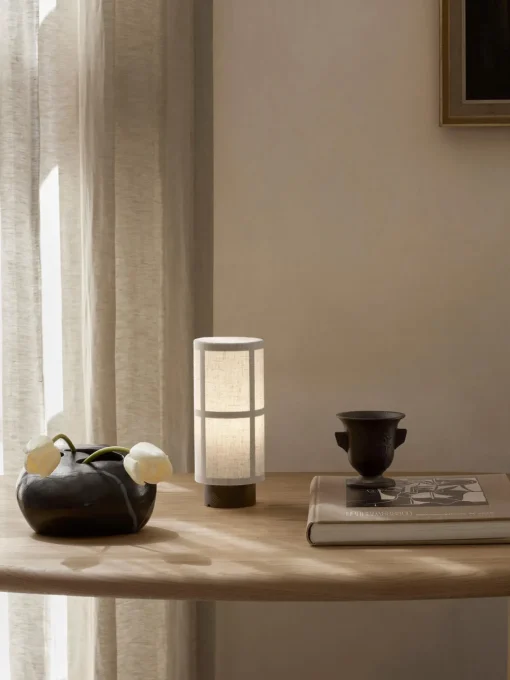 Lámparas De Mesa|Lámparas De Techo>Audo Copenhagen Lámpara de mesa artesanal de lino regulable Hashira, portátil