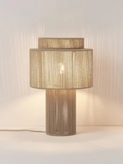 Outlet Lámpara de mesa de lino Lace Lámparas De Mesa|Lámparas De Techo