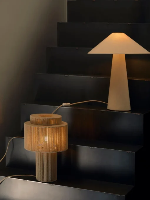 Outlet Lámpara de mesa de lino Lace Lámparas De Mesa|Lámparas De Techo