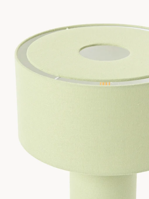 Lámparas De Mesa|Lámparas De Techo>Westwing Collection Lámpara de mesa de lino Ron Lino verde claro