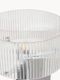 Lámparas De Mesa|Lámparas De Techo></noscript>Westwing Collection Lámpara de mesa de vidrio estriado Emmi Cromo, transparente