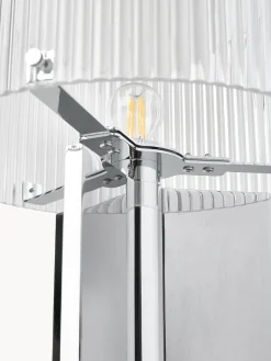 Lámparas De Mesa|Lámparas De Techo></noscript>Westwing Collection Lámpara de mesa de vidrio estriado Emmi Cromo, transparente