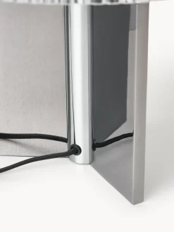 Lámparas De Mesa|Lámparas De Techo></noscript>Westwing Collection Lámpara de mesa de vidrio estriado Emmi Cromo, transparente