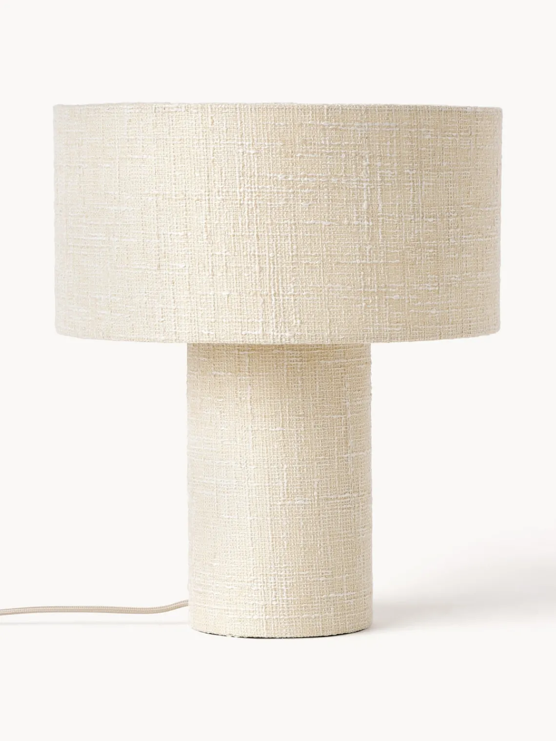 Discount Lámpara de mesa en tejido bouclé Ron Lámparas De Mesa|Lámparas De Techo