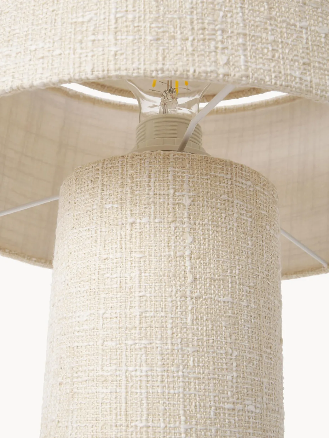 Discount Lámpara de mesa en tejido bouclé Ron Lámparas De Mesa|Lámparas De Techo