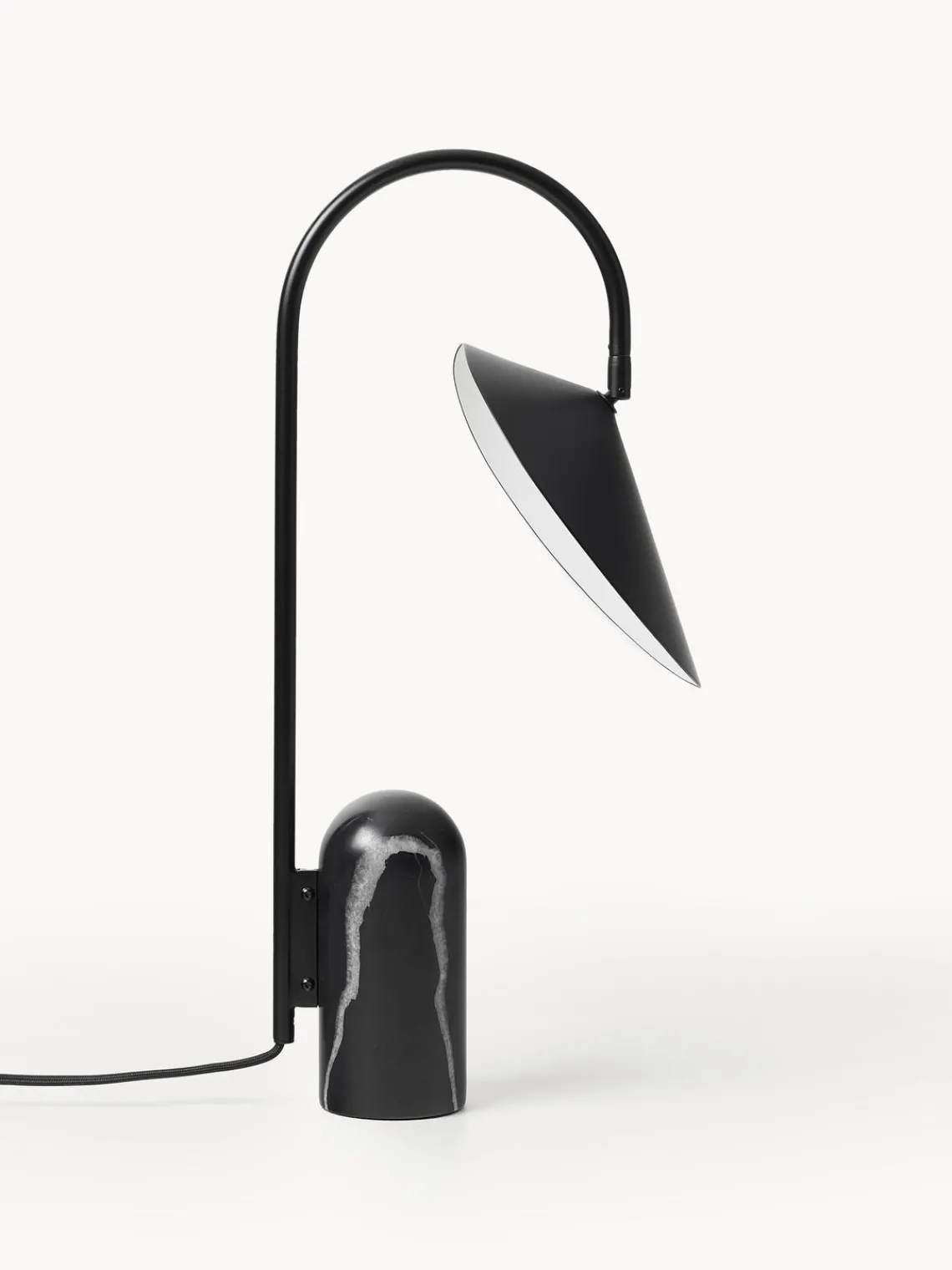 Lámparas De Mesa|Lámparas De Techo>Ferm Living Lámpara de mesa grande ajustable con base de mármol Arum Mármol negro