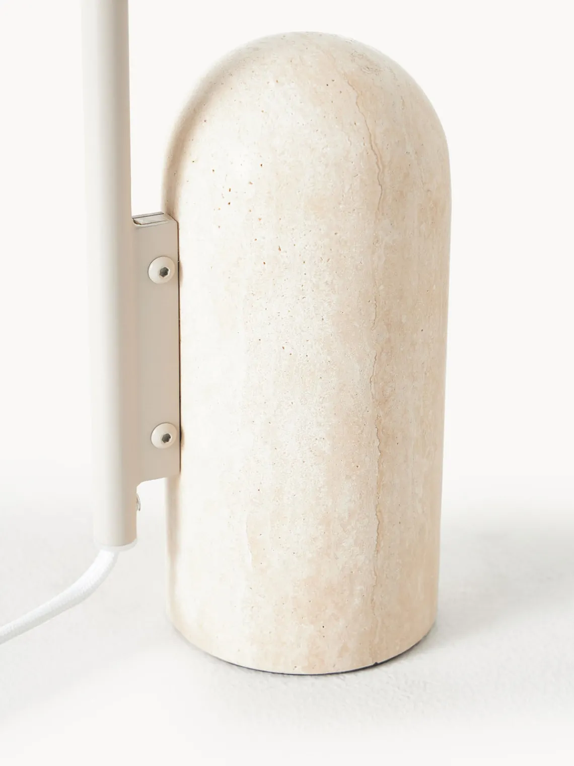 Lámparas De Mesa|Lámparas De Techo>Ferm Living Lámpara de mesa grande ajustable con base de mármol Arum Blanco Off White, mármol beige claro