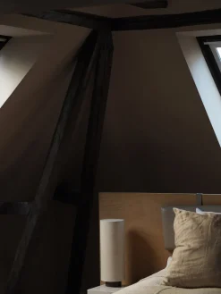 Discount Lámpara de mesa grande artesanal de lino Hashira Lámparas De Mesa|Lámparas De Techo