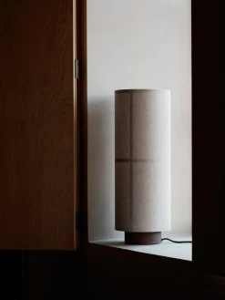 Discount Lámpara de mesa grande artesanal de lino Hashira Lámparas De Mesa|Lámparas De Techo