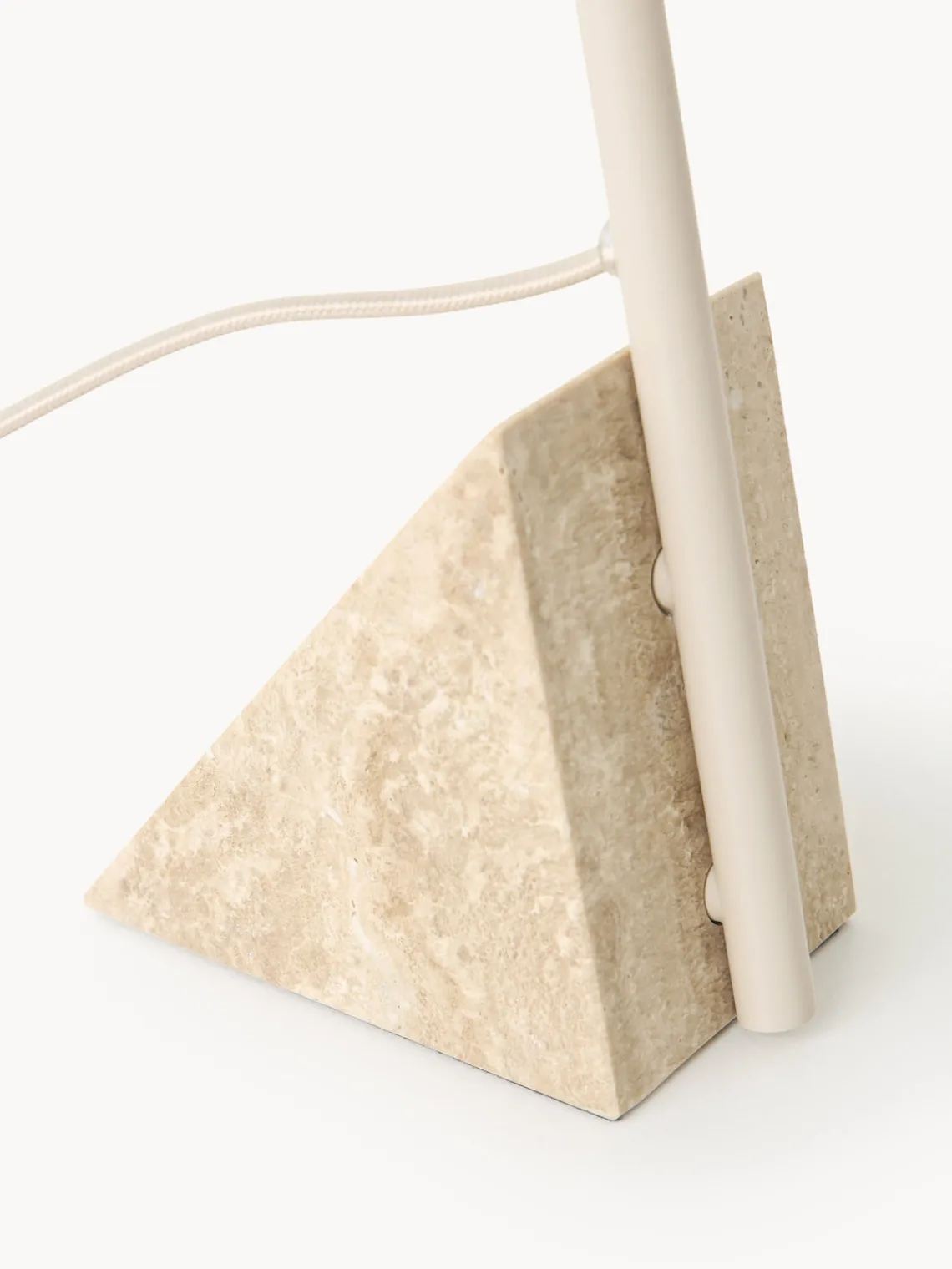 Lámparas De Mesa|Lámparas De Techo>Westwing Collection Lámpara de mesa grande de travertino Reyna Beige claro, travertino beige