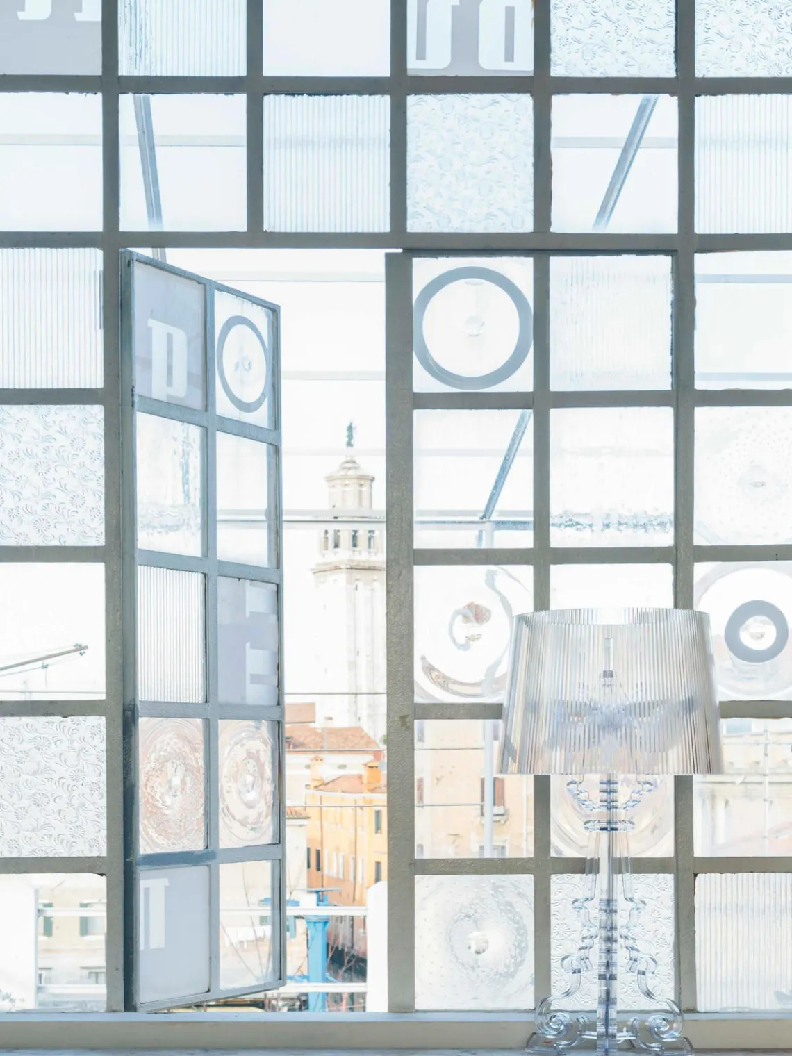 Lámparas De Mesa|Lámparas De Techo>Kartell Lámpara de mesa grande regulable de diseño Bourgie Transparente