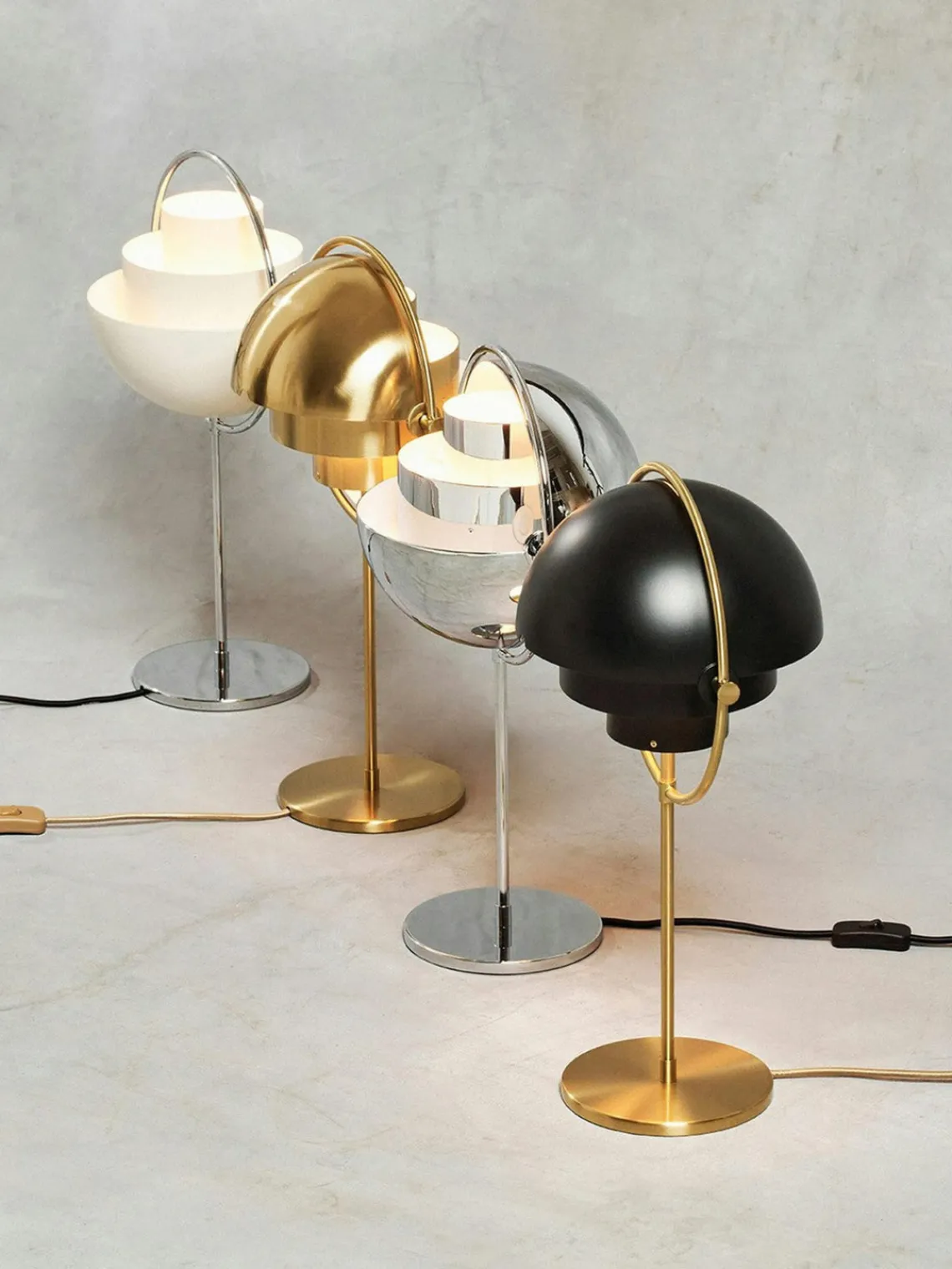 Lámparas De Mesa|Lámparas De Techo>GUBI Lámpara de mesa grande regulable Multi-Lite Dorado brillante