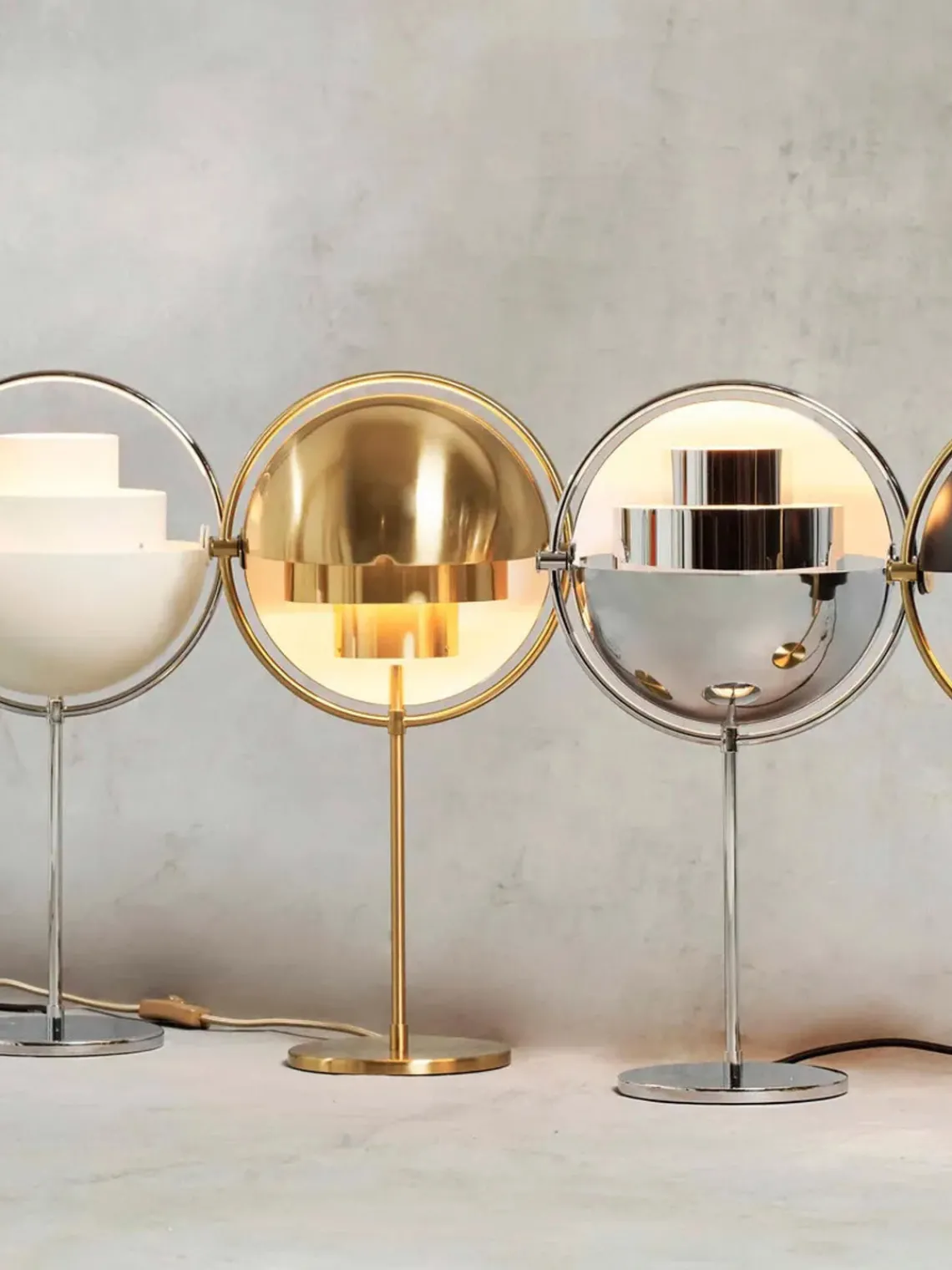 Lámparas De Mesa|Lámparas De Techo>GUBI Lámpara de mesa grande regulable Multi-Lite Dorado brillante