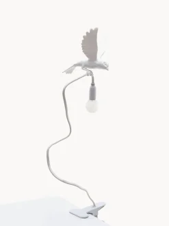 Lámparas De Mesa|Lámparas De Techo></noscript>SELETTI Lámpara de mesa grande regulable con pinza Sparrow Blanco mate
