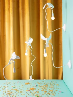 Lámparas De Mesa|Lámparas De Techo></noscript>SELETTI Lámpara de mesa grande regulable con pinza Sparrow Blanco mate