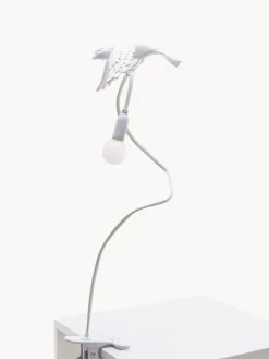 Lámparas De Mesa|Lámparas De Techo></noscript>SELETTI Lámpara de mesa grande regulable con pinza Sparrow Blanco mate
