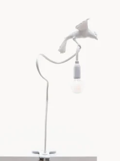 Lámparas De Mesa|Lámparas De Techo></noscript>SELETTI Lámpara de mesa grande regulable con pinza Sparrow Blanco mate
