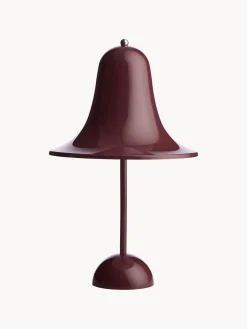 Lámparas De Mesa De Exterior|Lámparas De Mesa>Verpan Lámpara de mesa LED de diseño Verner Panton Pantop, portátil Rojo vino brillante