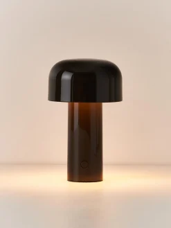 Lámparas De Mesa|Lámparas De Techo></noscript>Flos Lámpara de mesa LED pequeña regulable Bellhop, portátil Marrón oscuro brillante