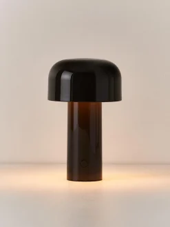 Lámparas De Mesa|Lámparas De Techo></noscript>Flos Lámpara de mesa LED pequeña regulable Bellhop, portátil Marrón oscuro brillante