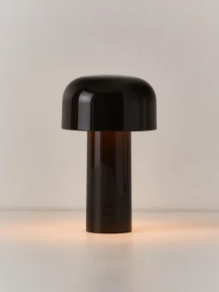 Lámparas De Mesa|Lámparas De Techo></noscript>Flos Lámpara de mesa LED pequeña regulable Bellhop, portátil Marrón oscuro brillante