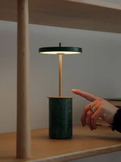 Sale Lámpara de mesa LED pequeña regulable de mármol Asteria, portátil Lámparas De Mesa|Lámparas De Techo