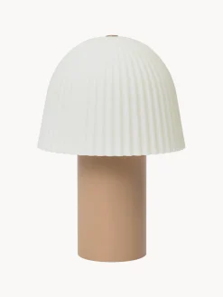 Decoración Infantil|Lámparas Infantiles>Ferm Living Kids Lámpara de mesa LED pequeña regulable Frill, portátil Rosa oscuro, blanco