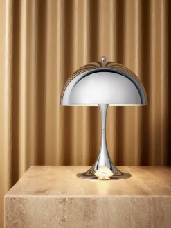 Lámparas De Mesa|Lámparas De Techo>Louis Poulsen Lámpara de mesa LED regulable con temporizador Panthella, 34 cm Acero plateado