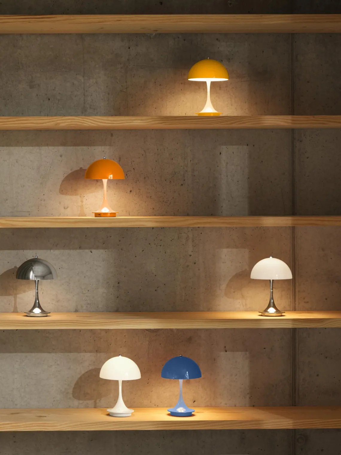 Lámpara de mesa LED regulable Panthella de diseño Verner Panton, 24 cm, portátil Lámparas De Mesa|Lámparas De Techo