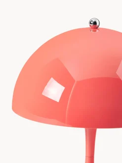 Lámparas De Mesa|Lámparas De Techo></noscript>Louis Poulsen Lámpara de mesa LED regulable Panthella de diseño Verner Panton, 24 cm, portátil Plástico rojo coral