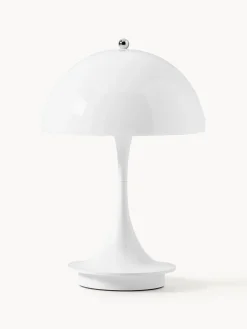 Lámparas De Mesa De Exterior|Lámparas De Mesa>Louis Poulsen Lámpara de mesa LED regulable Panthella de diseño Verner Panton, 24 cm, portátil Plástico blanco
