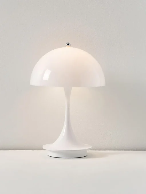 Lámparas De Mesa De Exterior|Lámparas De Mesa>Louis Poulsen Lámpara de mesa LED regulable Panthella de diseño Verner Panton, 24 cm, portátil Plástico blanco