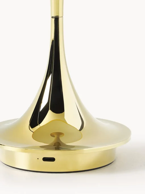 Lámparas De Mesa De Exterior|Lámparas De Mesa>Louis Poulsen Lámpara de mesa LED regulable Panthella de diseño Verner Panton, 24 cm, portátil Plástico dorado