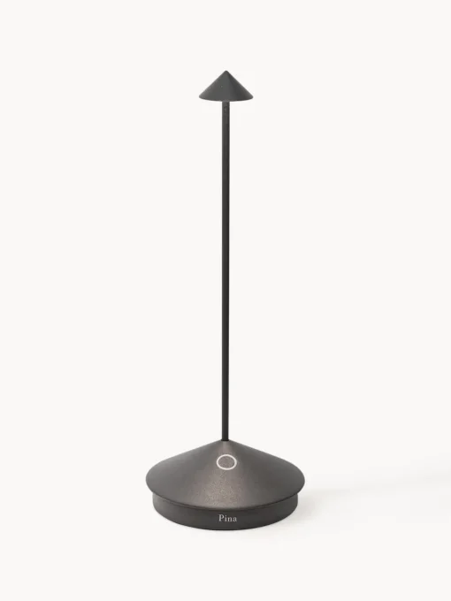 Lámparas De Mesa De Exterior|Lámparas De Techo>Zafferano Lámpara de mesa LED regulable pequeña Pina Pro, portátil Gris antracita