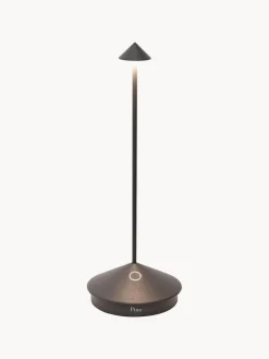 Lámparas De Mesa De Exterior|Lámparas De Techo></noscript>Zafferano Lámpara de mesa LED regulable pequeña Pina Pro, portátil Gris antracita